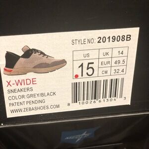 Zebra  x wide sneakers new in box